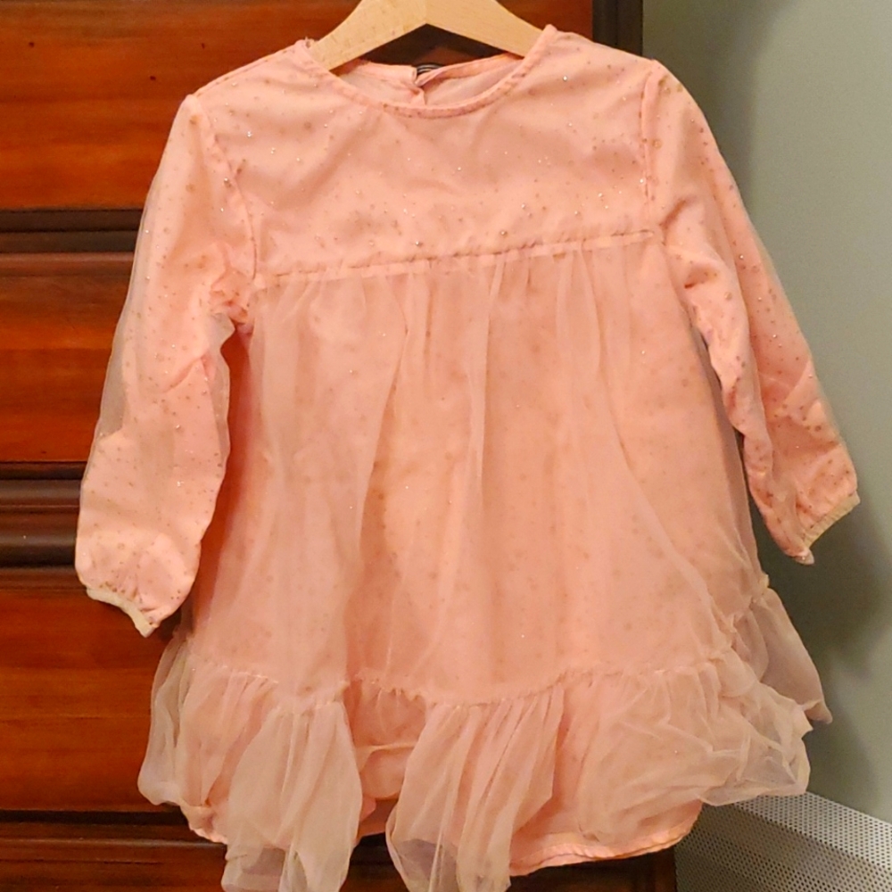 Toddler Girl Pink Sparkly Dress